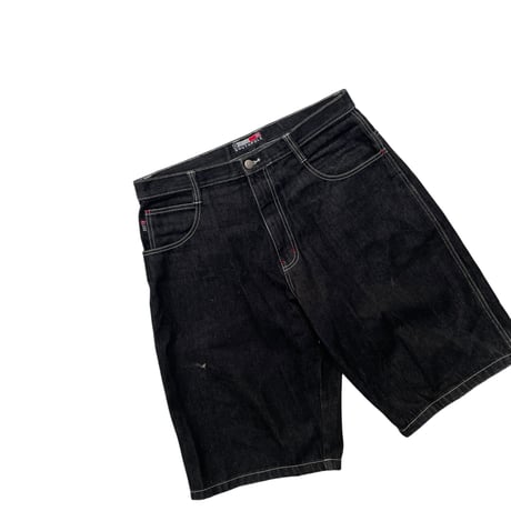 SOUTHPOLE Black Denim Shorts Size-36 90s~