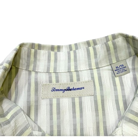 🌴Tommy Bahama Check Shirt(Silk/Cotton) size XL