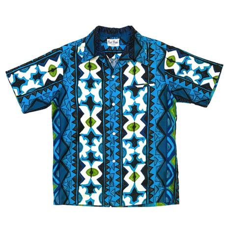 VINTAGE 60-70's COTTON HAWAIIAN SHIRT size L程度