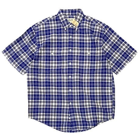 Dead Stock 90's〜 Eddie Bauer Check B.D Shirt size L〜XL程