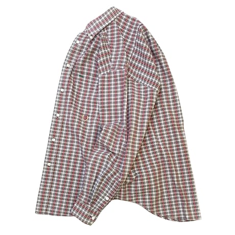90's Tommy Hilfigher L/S Seersucker Shirt size M程