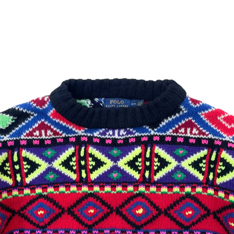 NEW  WOMEN POLO RALPH LAUREN WOOL SWEATER Hand Knit” size S