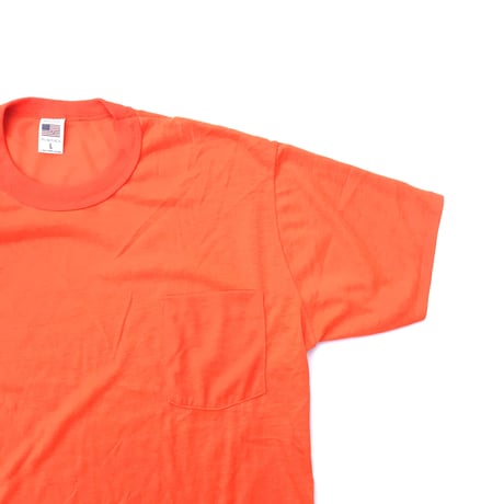 Poket 無地T-shirt Size-L MADE IN USA  COTTON 50% POLYESTER 50%