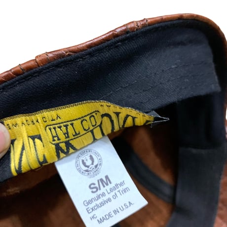 90's NEWYORK HAT LEATHER HUNTING・MADE IN USA