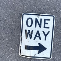 ONE WAY Sign ⇨ From USA Size 61×46cm Free Shipping