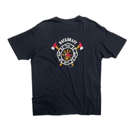 Movie BACKDRAFT Tee Size-L 90s MADE IN USA
