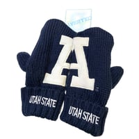 New Utah State Collegiate Knit Gloves