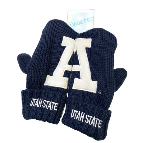 New Utah State Collegiate Knit Gloves