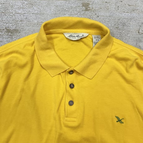 Eddie Bauer  L/s Polo Shirts  Size-M 大き目 90s~