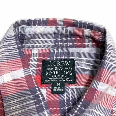 J.CREW CHECK L/S SHIRT size M
