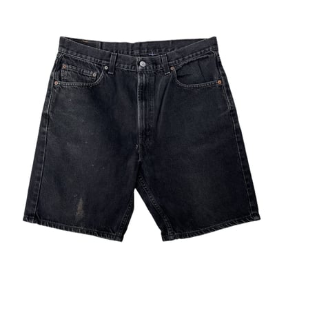 Levi’ 505 Black Denim Shorts Size-w36 MADE IN MEXICO