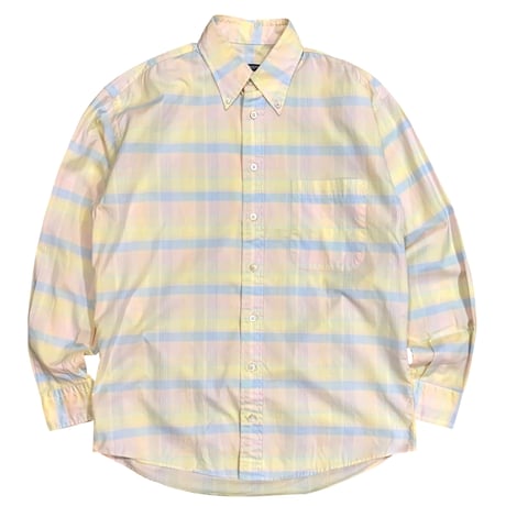 00's BURBERRY L/S CHECK SHIRT MADE IN USA size M