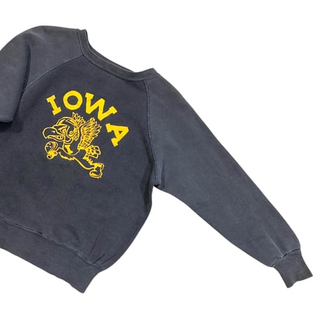 60's IOWA BLACK FADED SWEAT size M〜L程