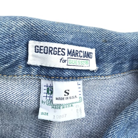 GUESS by GEORGES MARCIANO Denim Jkt 80s~ Size-S MADE IN USA