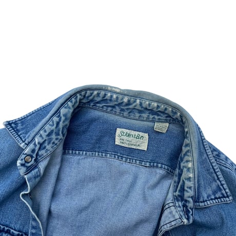ST JOHN’S BAY Denim Shirt Jkt Size-3XL 80s.90s