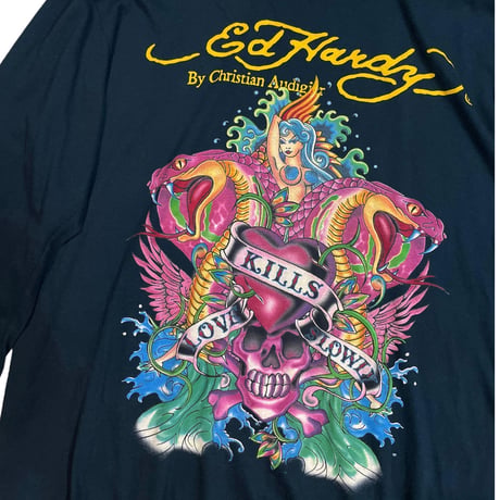 “Ed Hardy” L/s Tee Size-XL Made in usa