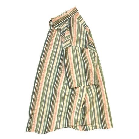 L.L.BEAN SEERSUCKER STRIPE SHIRT size L
