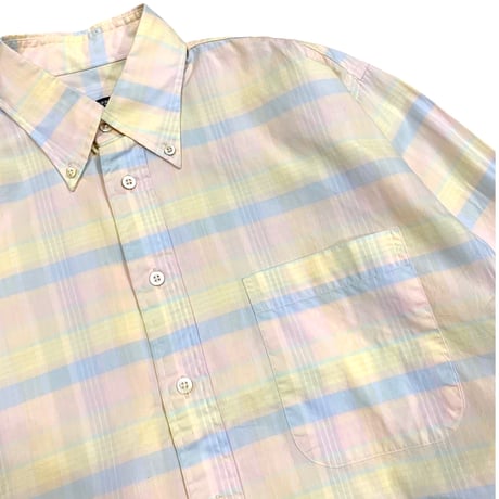 00's BURBERRY L/S CHECK SHIRT MADE IN USA size M