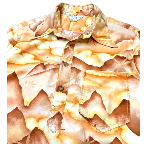 70's JC Penney Pullover Aloha Shirt size M〜L程