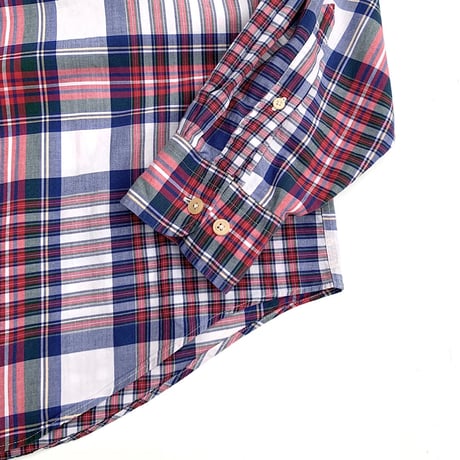 Viyella・LANDS'END CHECK B.D SHIRT size L