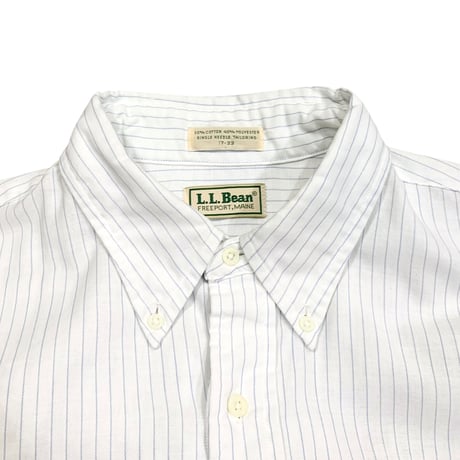 80-90's L.L.Bean L/S STRIPE SHIRT  size L〜XL程度