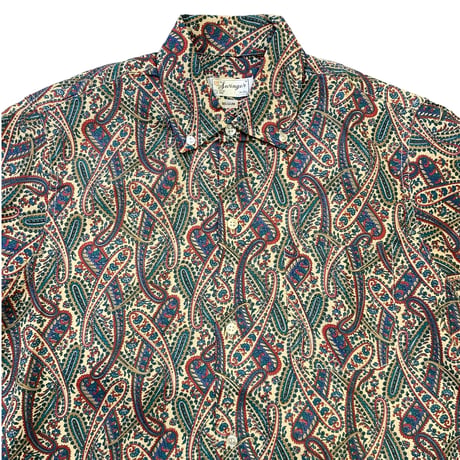 DEAD STOCK 60-70's PAISLEY PATTERN S/S SHIRT size S