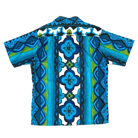 VINTAGE 60-70's COTTON HAWAIIAN SHIRT size L程度