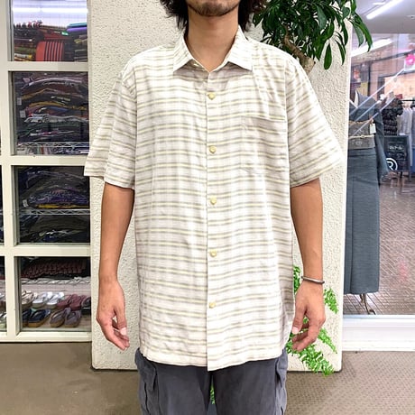 🌴Tommy Bahama Check Shirt(Silk/Cotton) size XL