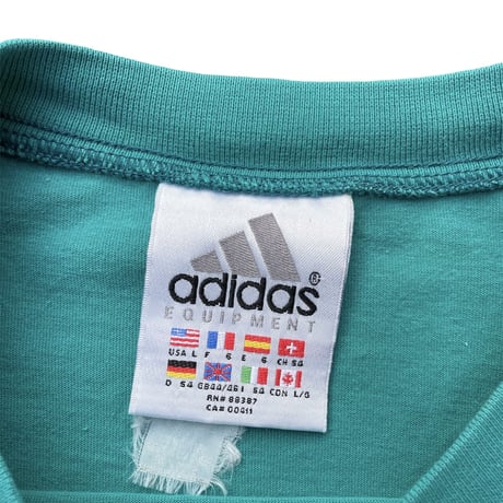 adidas  EQUIPMENT Tee size L Green 90s~
