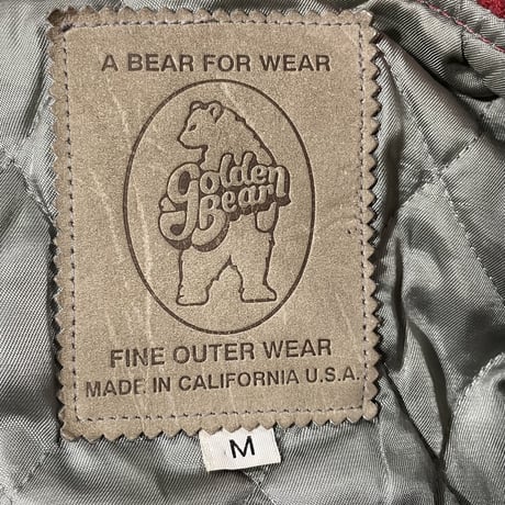 Golden Bear Stadium Jkt   MADE IN USA 90s~ Red Size-M