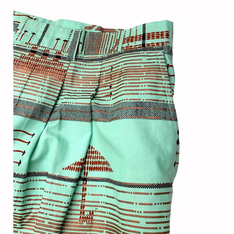 AFRICAN PATTERN 2TACK PANTS size 36inch程