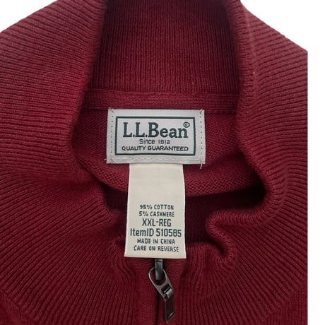 L.L.Bean Zip Knit Size-XXL Cotton×Cashmere