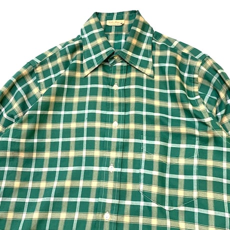 〜70's ONE POCKET CHECK SHIRT size M程