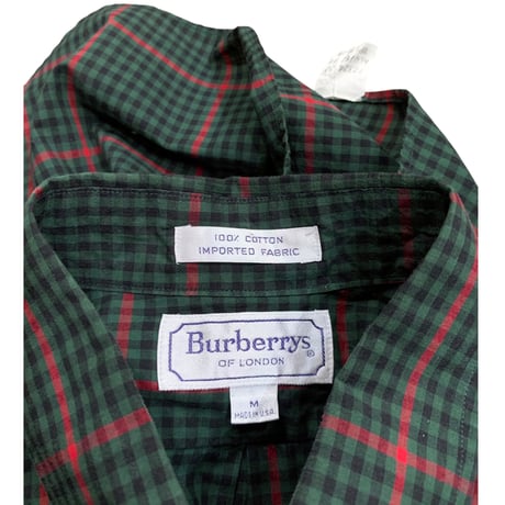 90's BURBERRYS L/S CHECK SHIRT MADE IN USA size M