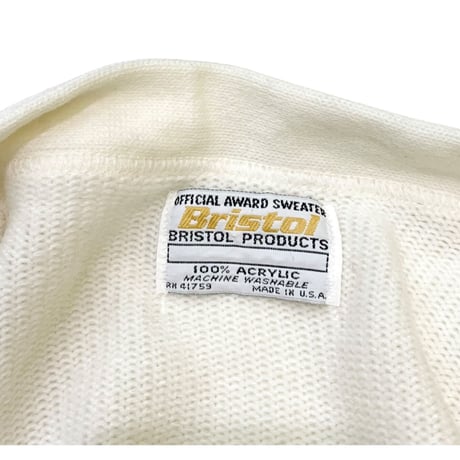 70's Lettered Acrylic Cardigan size XL程