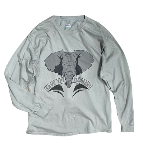 SAVE THE ELEPHANT L/s Tee Size-XL