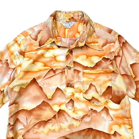 70's JC Penney Pullover Aloha Shirt size M〜L程