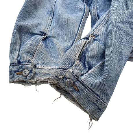“ BANANA REPUBLIC TRAVEL “ Heavy Used Denim JktSize-M~L 90s~