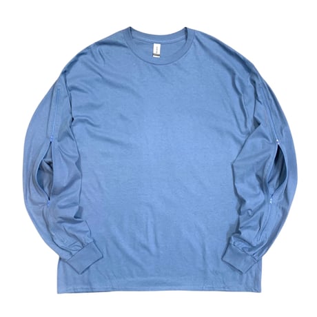 ZIP SLEEVE L/S T-SHIRT size XL・MINT CONDITION