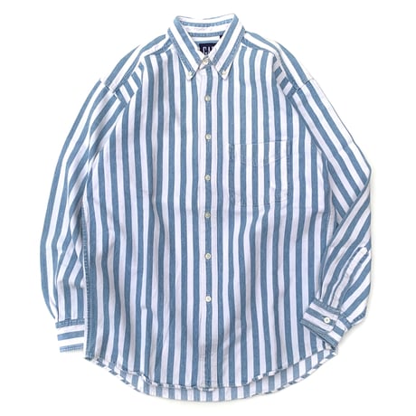 OLD GAP HEVAY COTTON L/S STRIPE SHIRT size M程
