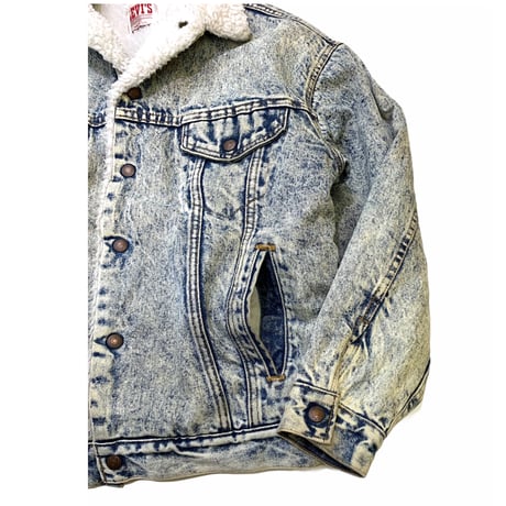 80's Levi's Denim Boa Jacket size S