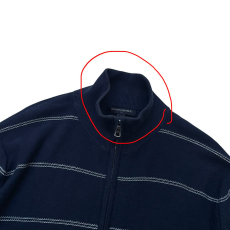 BANANA REPUBLIC Zip Cotton Knit Size-M