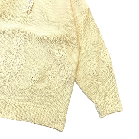 80-90's Eddie Bauer Henly Neck Cotton Knit size M