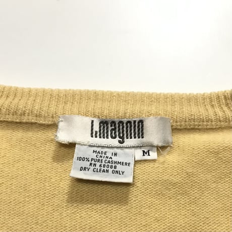 “l.magnum“ V-neck 100% PURE Cashmere  Size-M程