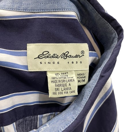 Eddie Bauer Stripe B.D Shirt Size-M