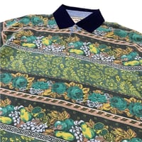 NOS COTTON PRINTED POLO SHIRT size L  MADE IN ITALY