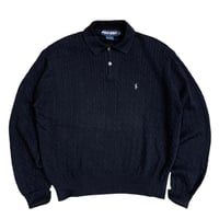 RALPH LAUREN POLO GOLF COTTON CABLE KNIT POLO size L