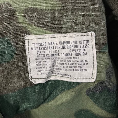 1970’ JUNGLE FATIGUE Rip-stop Pant’s Size-SMALL