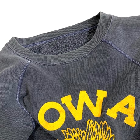 60's IOWA BLACK FADED SWEAT size M〜L程