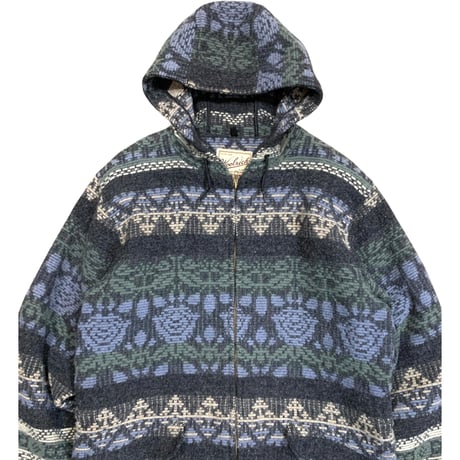 90-00's WOOL RICH WOOL HOODIE JACKET size M